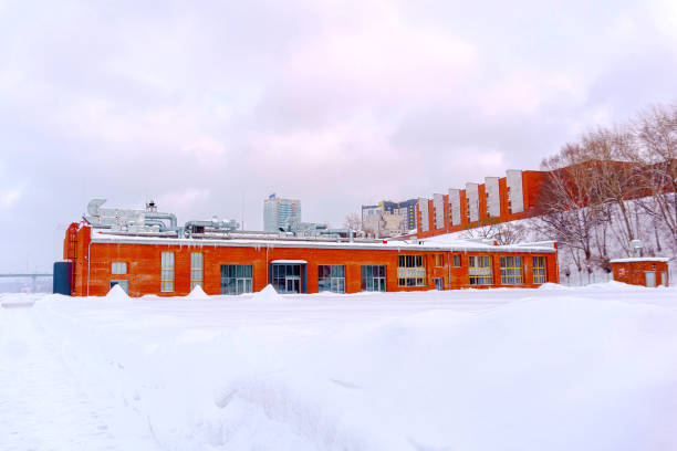 istock winter urban landscape with industrial architecture 1133438608