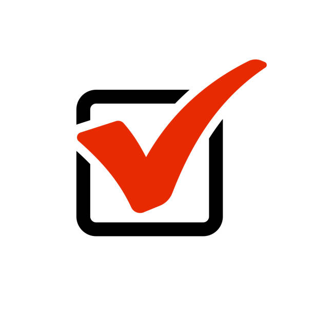 Red checkmark in box. Vector Red checkmark in box. Vector illustration red tick box stock illustrations