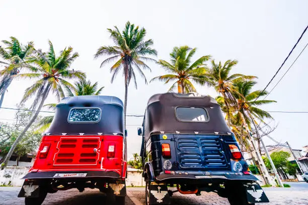 Photo of View on two Tuk Tuk taxis in Galle, Sri Lanka