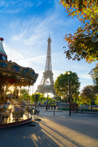 istock eiffel tour and from Trocadero, Paris 1133447742