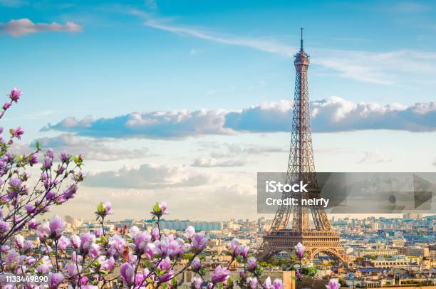 Eiffel Tour And Paris Cityscape Stock Photo - Download Image Now - Paris - France, Eiffel Tower - Paris, France