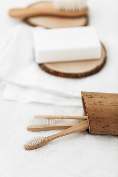 istock Zero waste plastic free, Natural eco bamboo toothbrush on white background.concept sustainable lifestyle or Recycling and ecology 1133451249