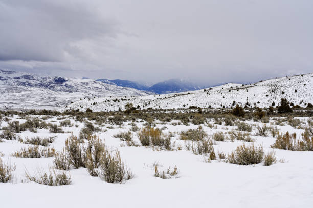 istock Snowy Winter Mountain Landscape 1133454396