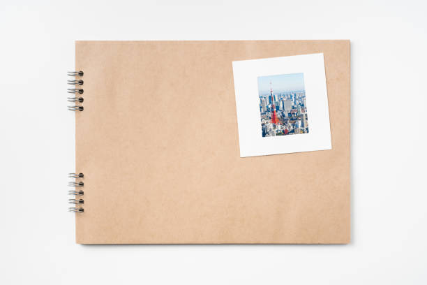 kraft notebook with tokyo travel concept