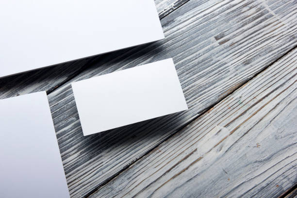 istock Business cards blank. Mockup on color background. Flat Lay. copy space for text 1133459926