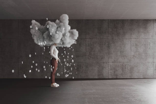 istock Casual young woman VR cloud computing in the office 1133461019