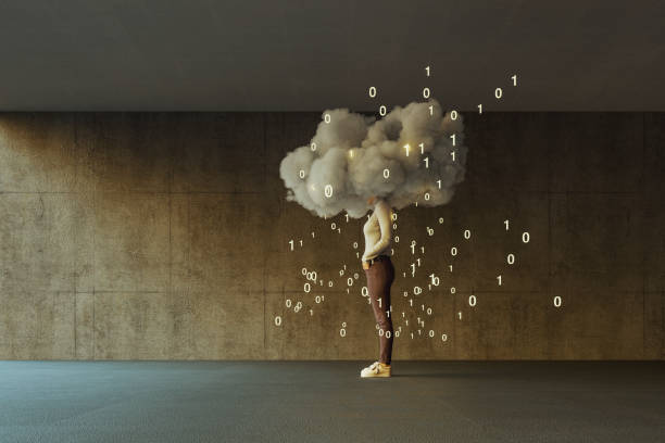 istock Casual young woman VR cloud computing in the office 1133461043
