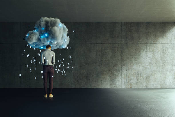 istock Casual young woman VR cloud computing in the office 1133461066