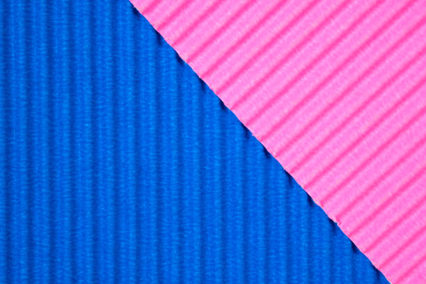 istock Blue and pink corrugated paper texture, use for background. vivid colour with empty space for add text or object. 1133468646