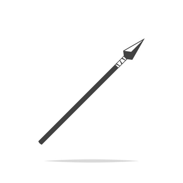 Spear icon vector isolated Vector element spear stock illustrations