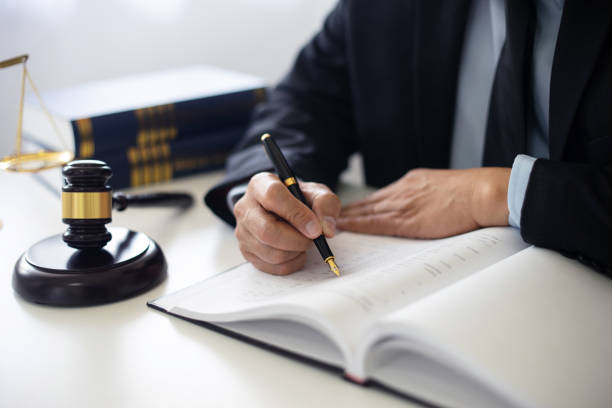 istock Judge lawyer gavel work in office 1133481650