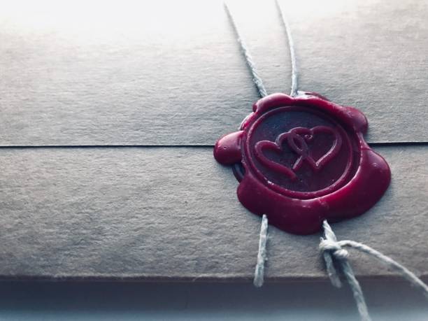 istock Vintage love letter with wax seal. 1133496354