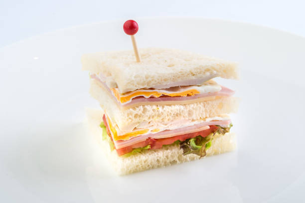 istock Close up sandwich on white plate 1133498145