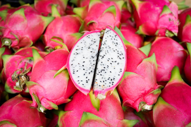 istock dragon fruit texture background for sale in the market 1133500719