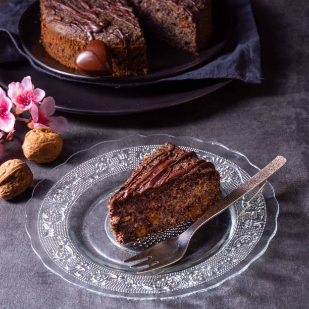 istock juicy poppy seed cake with apples and chocolate glaze 1133504748