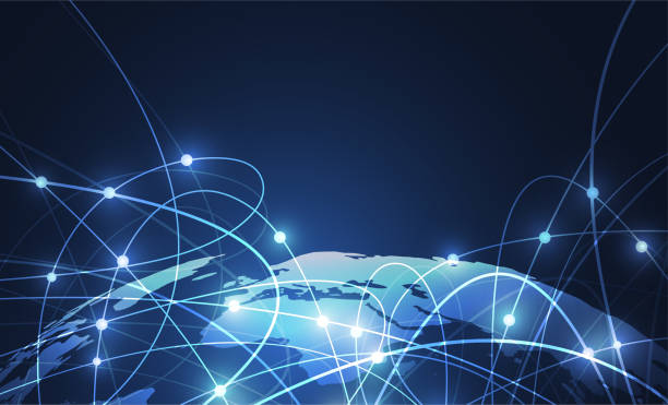 istock Global network connection. World map point and line composition concept of global business. Vector Illustration 1133505050