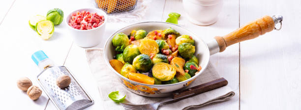 istock Roasted Brussels sprouts with honey and sesame from the oven 1133505077