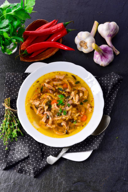 istock Traditional tripe soup in polish style with beef and vegetables 1133506656