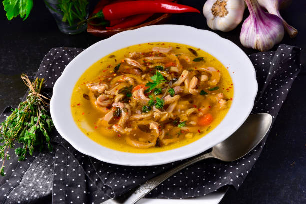 istock Traditional tripe soup in polish style with beef and vegetables 1133506664