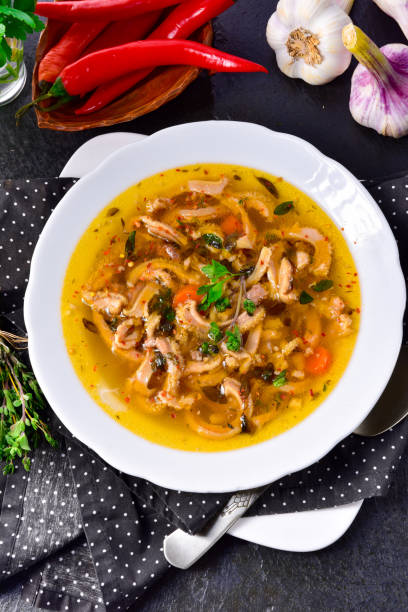 istock Traditional tripe soup in polish style with beef and vegetables 1133506727