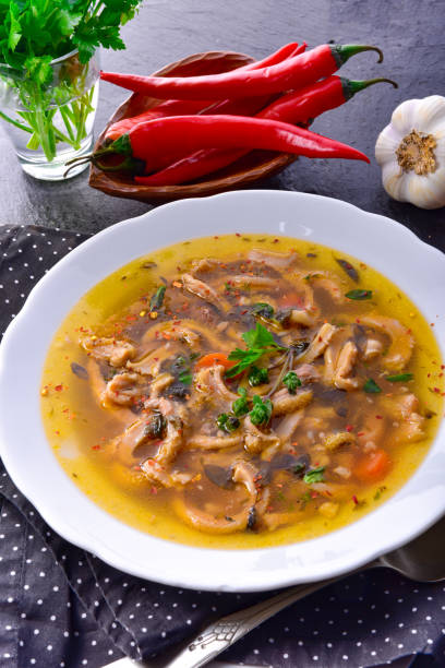 istock Traditional tripe soup in polish style with beef and vegetables 1133506783