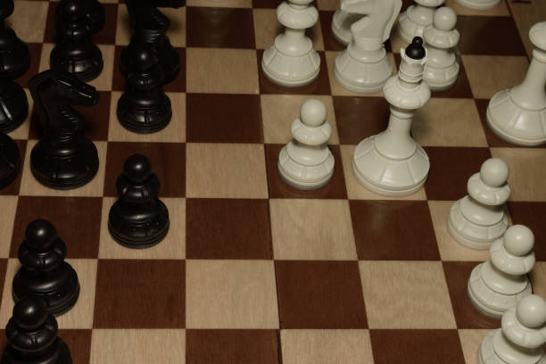 istock Chessboard and the pieces for leisure background 1133508046