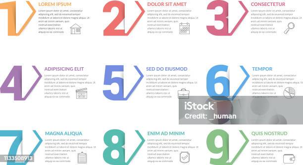 Number List Layout Feature Picture Numbers Stock Illustration - Download Image Now - Infographic, Number ...