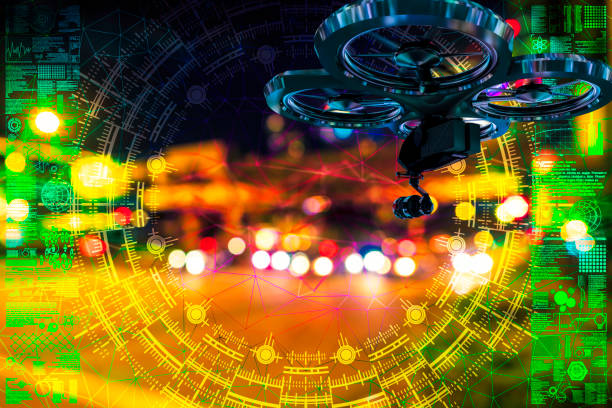 istock Drone shoot in the defocused Singapore 1133509995