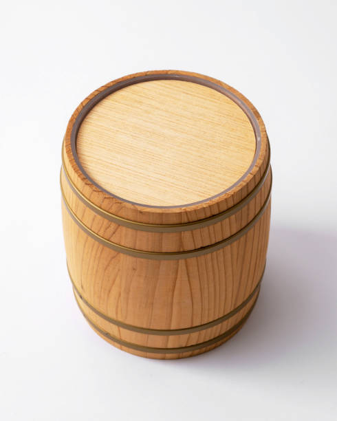 istock Wooden barrel with iron rings. 1133510598