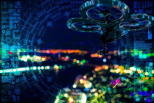 istock Drone shoot in the defocused Singapore 1133511538