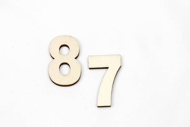 istock Wooden number on the white background 1133511886