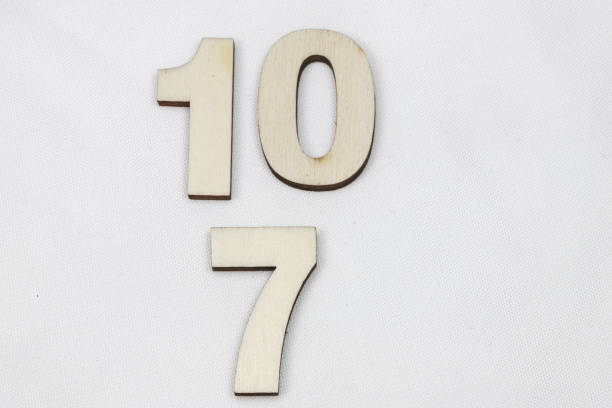 istock Wooden number on the white background 1133511894