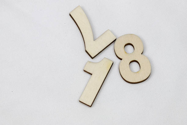 istock Wooden number on the white background 1133511904