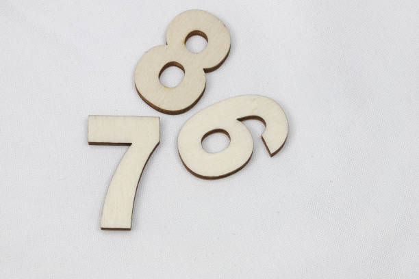 istock Wooden number on the white background 1133511925