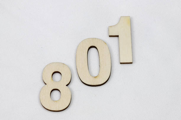istock Wooden number on the white background 1133511943