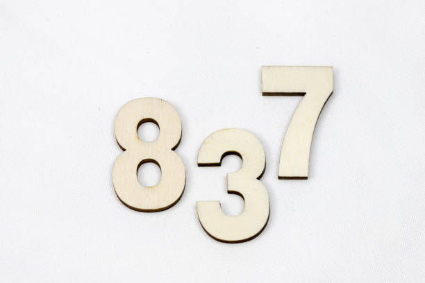 istock Wooden number on the white background 1133511945