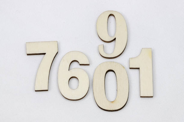 istock Wooden number on the white background 1133511975