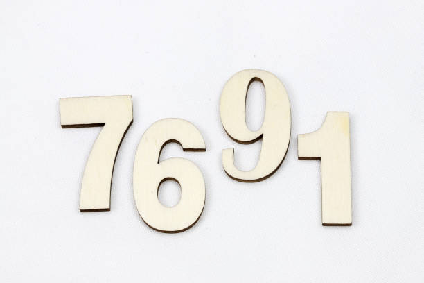 istock Wooden number on the white background 1133511976