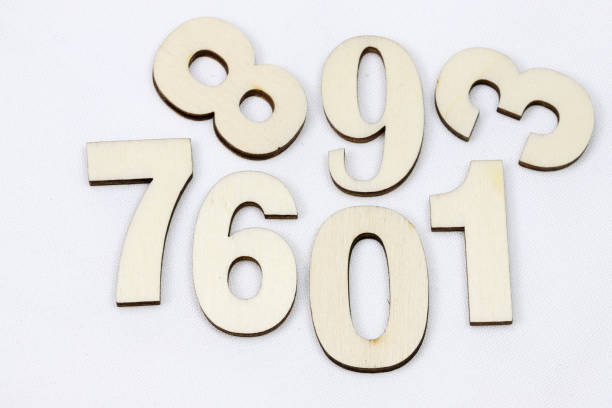 istock Wooden number on the white background 1133511980
