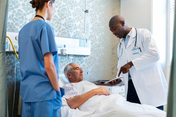 istock Doctor showing digital tablet to senior patient 1133517084