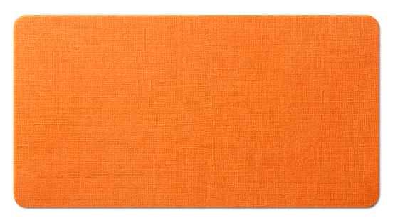 Textura de papel naranja sobre fondo blanco. Foto con trazado de recorte. photo