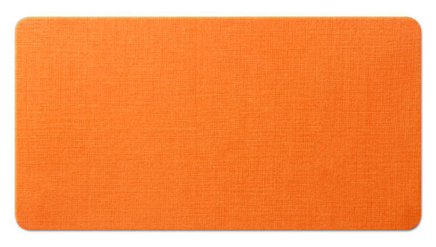 Orange paper texture on white background. Photo with clipping path.