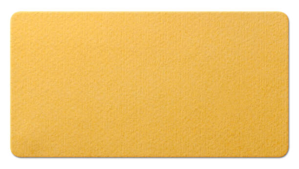 istock Yellow paper texture on white background. Photo with clipping path. 1133519671