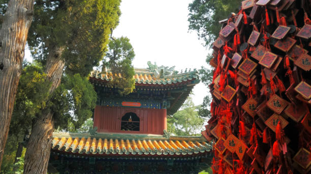 istock fu and beihai bell tower close up, beijing 1133521831