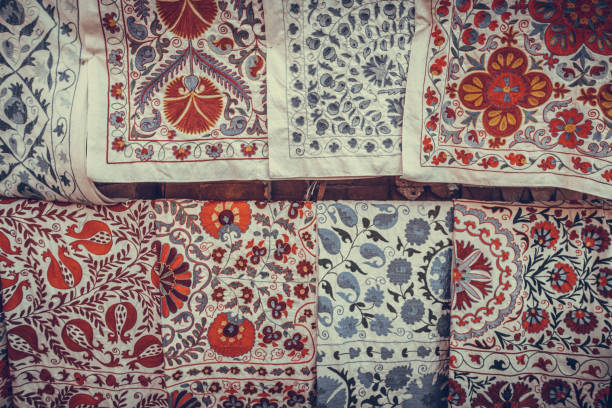istock Colorful fabric with a traditional oriental ornament 1133522621