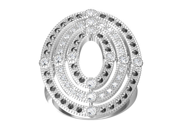 istock beautiful ring isolated on white , 3D illustration. 1133527460