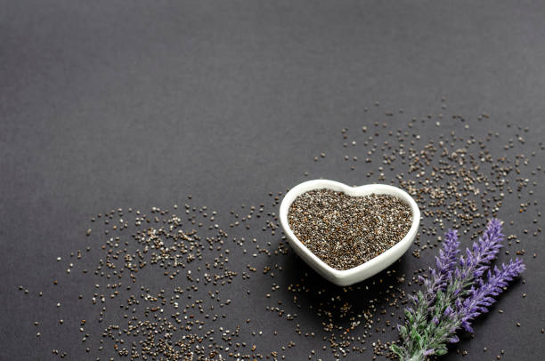 istock Chia seeds in small heart shaped bowl 1133528838