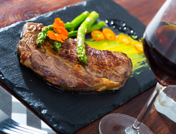 istock Well done beef steak with asparagus 1133529234