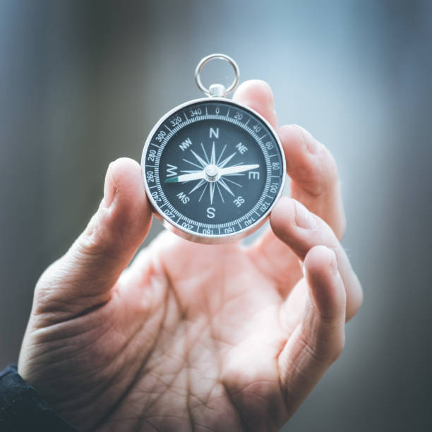 istock Compass in the hand, outdoor adventure 1133533249