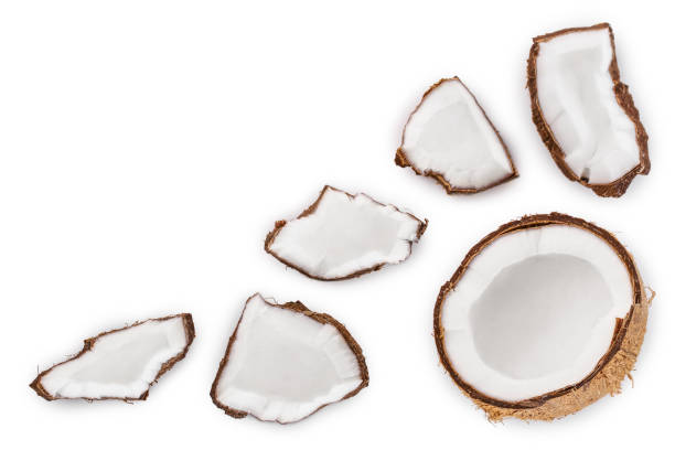 istock coconut isolated on white background with copy space for your text. Top view. Flat lay 1133534502